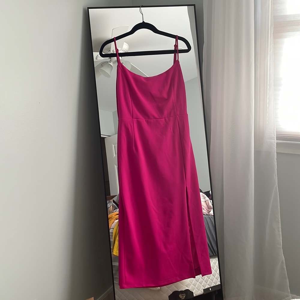 Hot pink dress